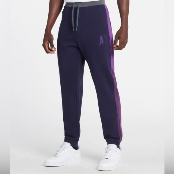 A|X ARMANI EXCHANGE Men's Drawstring French Terry Iridescent Logo Joggers - Picture 2 of 8